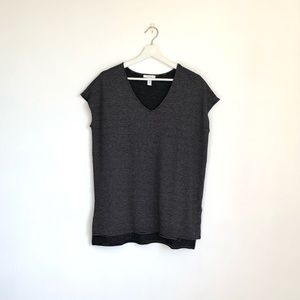 Daily Ritual Black White Stripe Boxy Cut Top Size Small